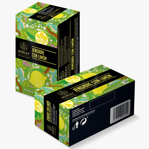 Horley Infusión de Jengibre con Limón - 3 cajitas de 20 sobres