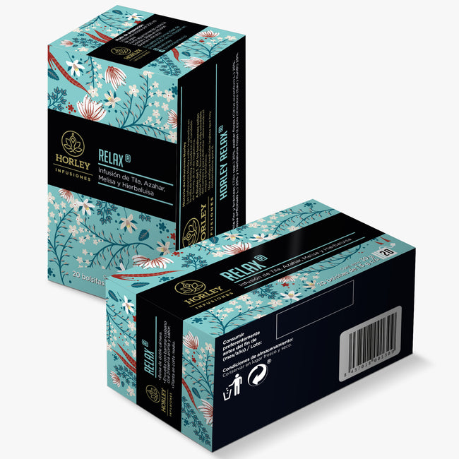 Horley RELAX infusión de Tila, Hola de Naranjo, Melisa y Hirebaluisa - 3 cajitas de 20 sobres