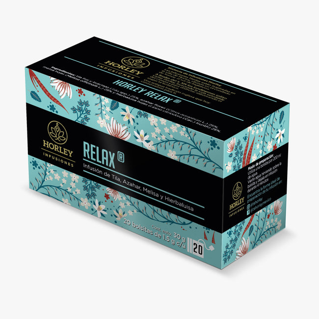 Horley RELAX infusión de Tila, Hola de Naranjo, Melisa y Hirebaluisa - 3 cajitas de 20 sobres