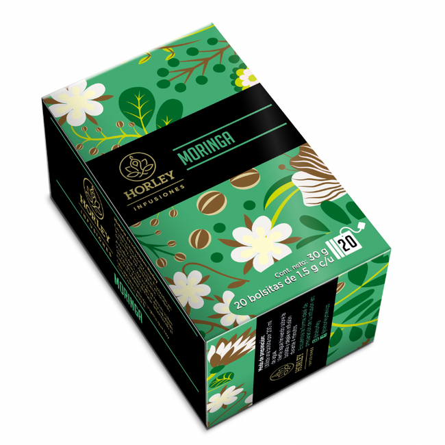 Horley Infusión de Moringa 100% 3 Cajitas de 20 Sobres C/U